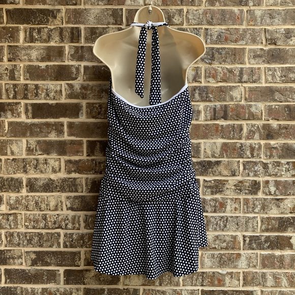 Women’s One Piece Halter Swimsuit Skirted - Picture 5 of 15